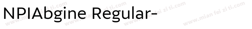 NPIAbgine Regular字体转换